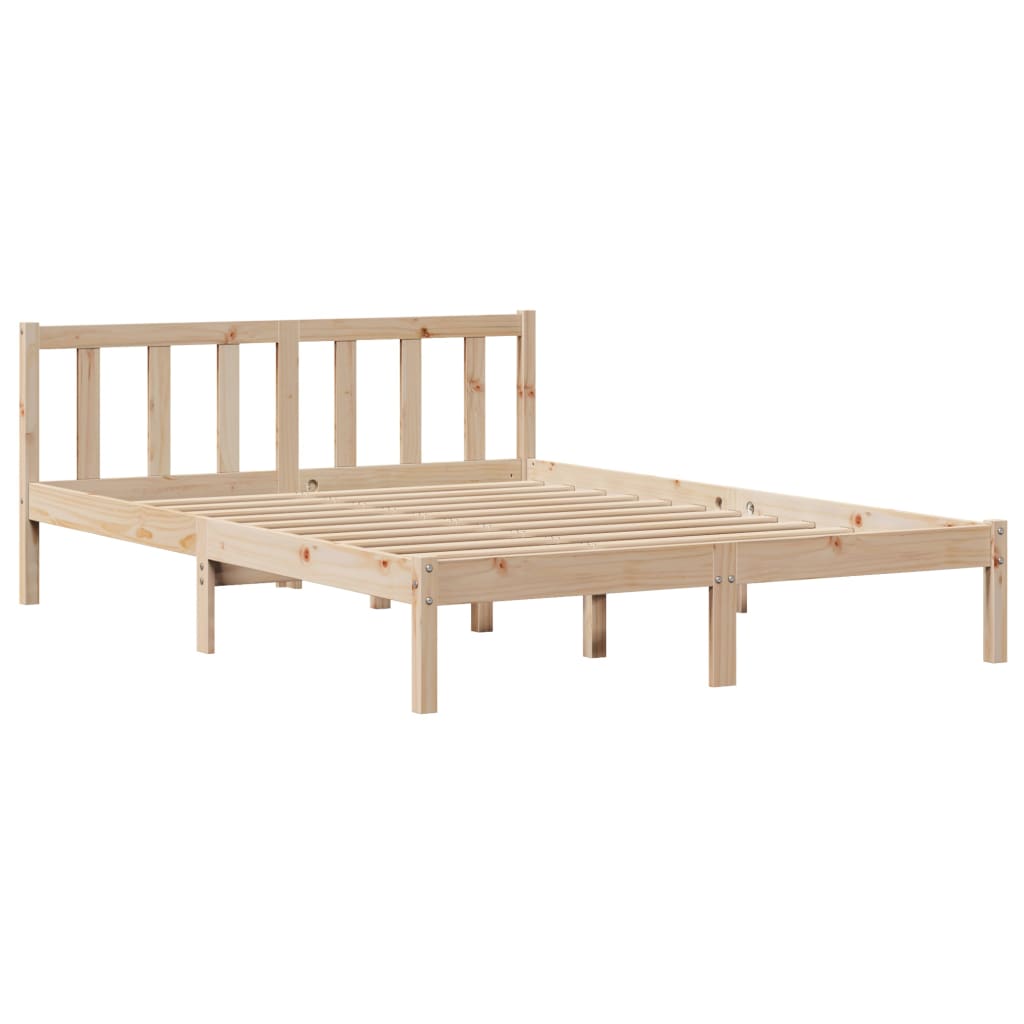 Cadre de lit sans matelas 120x200 cm bois de pin massif