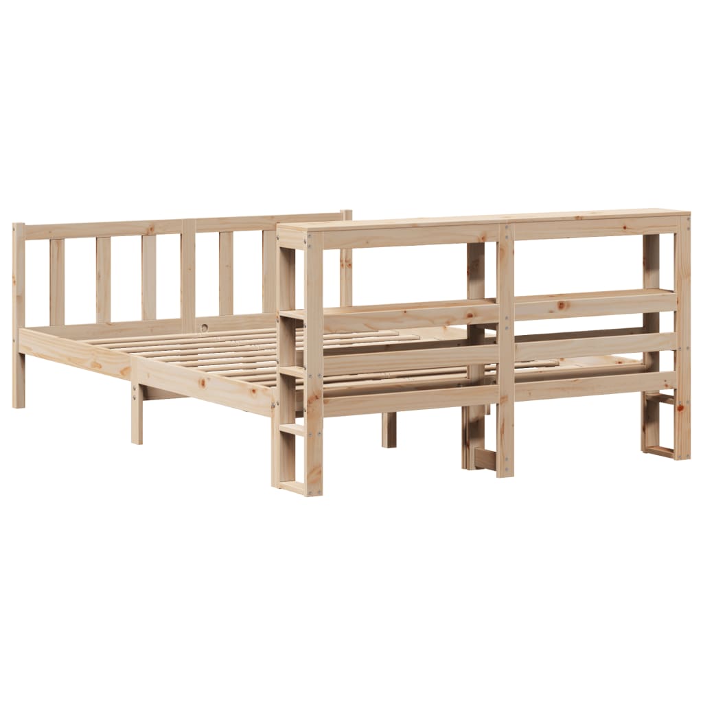 Cadre de lit sans matelas 140x200 cm bois massif de pin