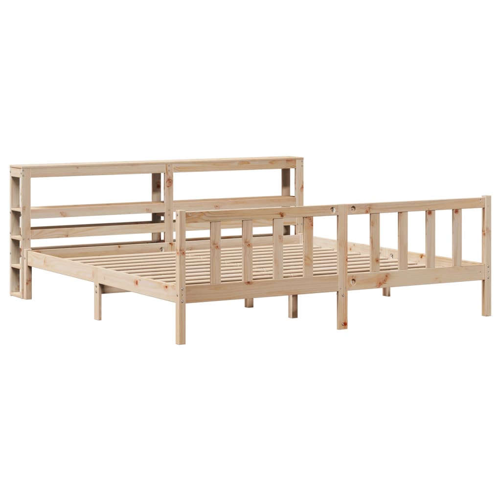 Cadre de lit sans matelas 180x200 cm bois massif de pin