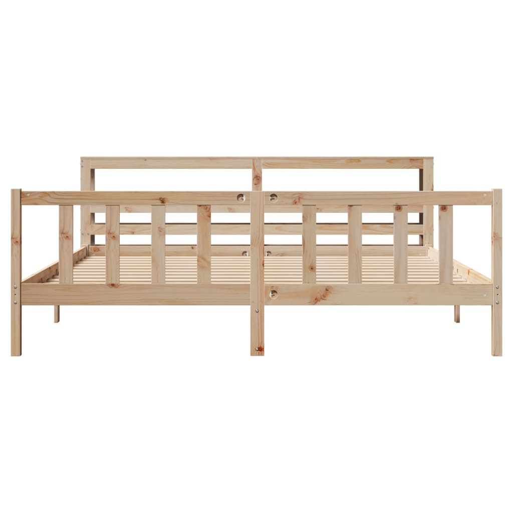 Cadre de lit sans matelas 180x200 cm bois massif de pin