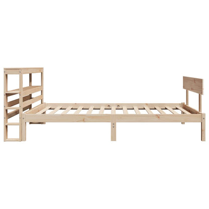 Cadre de lit sans matelas 75x190 cm bois de pin massif