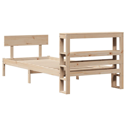 Cadre de lit sans matelas 75x190 cm bois de pin massif