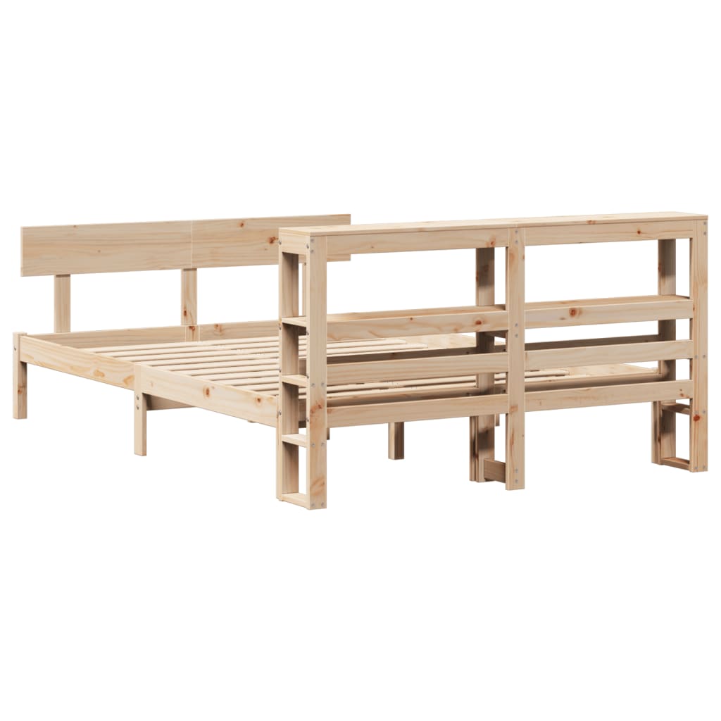 Cadre de lit sans matelas 120x190 cm bois de pin massif