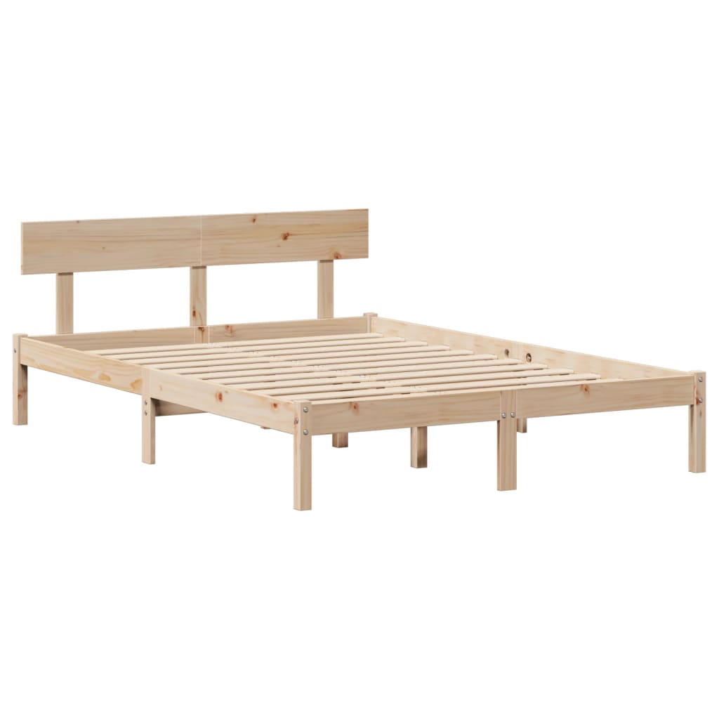 Cadre de lit sans matelas 120x190 cm bois de pin massif