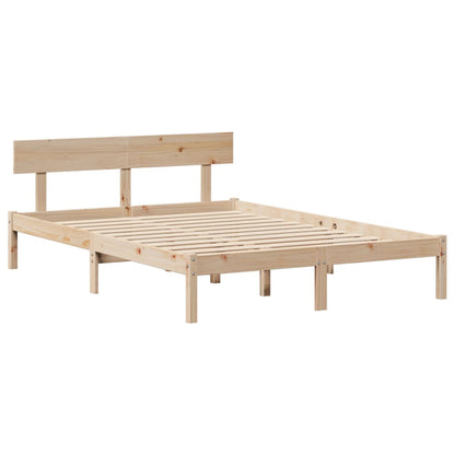 Cadre de lit sans matelas 120x190 cm bois de pin massif