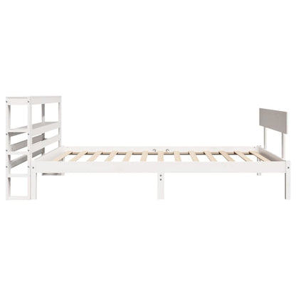 Cadre de lit sans matelas blanc 90x200 cm bois de pin massif