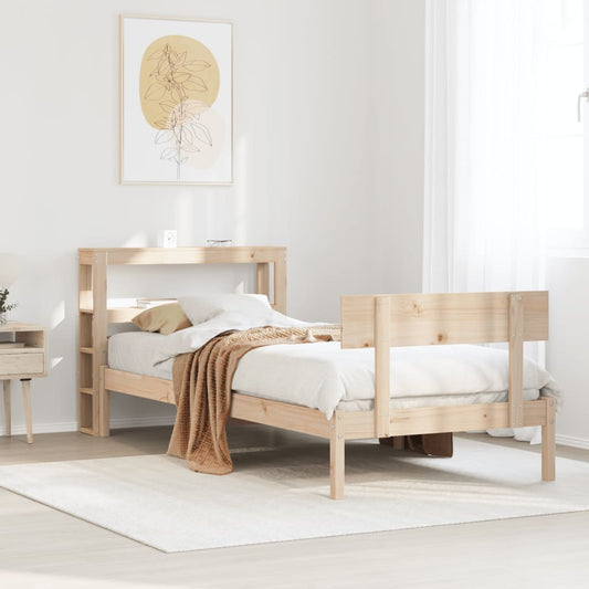 Cadre de lit sans matelas 100x200 cm bois massif de pin