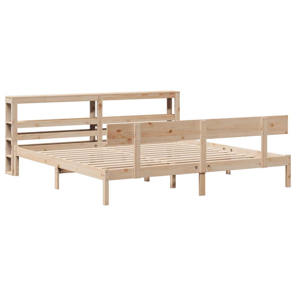 Cadre de lit sans matelas 180x200 cm bois massif de pin