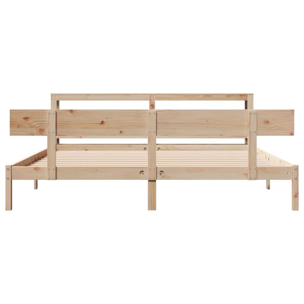 Cadre de lit sans matelas 180x200 cm bois massif de pin