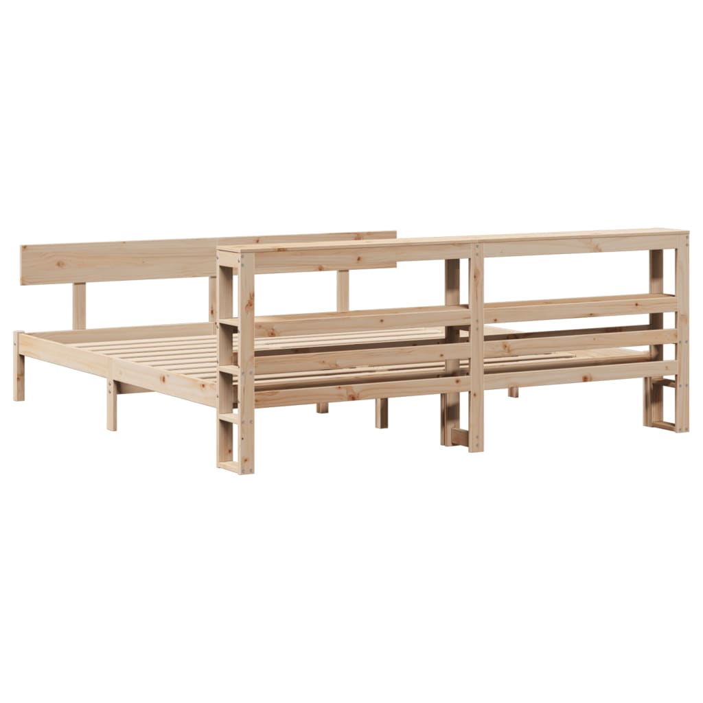 Cadre de lit sans matelas 180x200 cm bois massif de pin