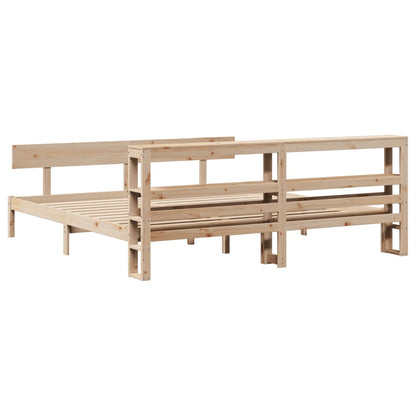 Cadre de lit sans matelas 180x200 cm bois massif de pin