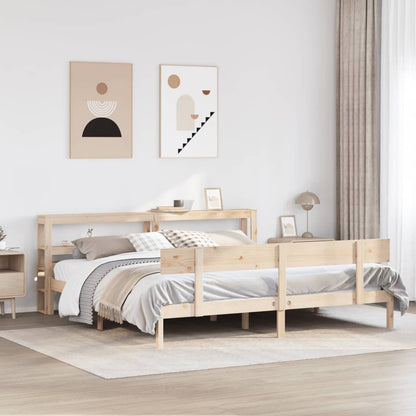 Cadre de lit sans matelas 180x200 cm bois massif de pin