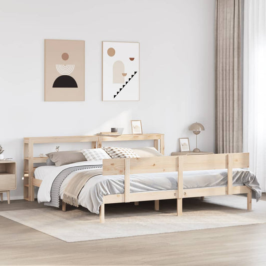 Cadre de lit sans matelas 180x200 cm bois massif de pin