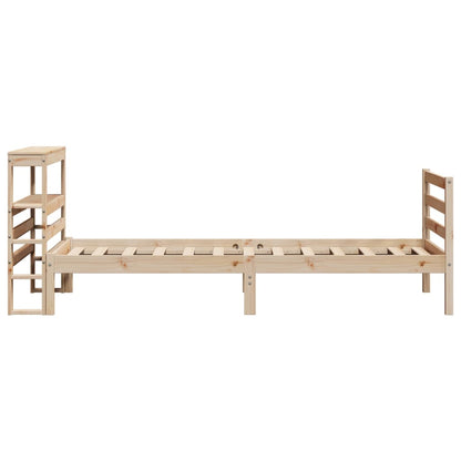 Cadre de lit sans matelas 75x190 cm bois de pin massif