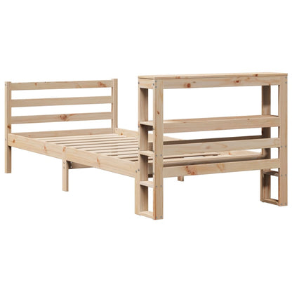 Cadre de lit sans matelas 75x190 cm bois de pin massif