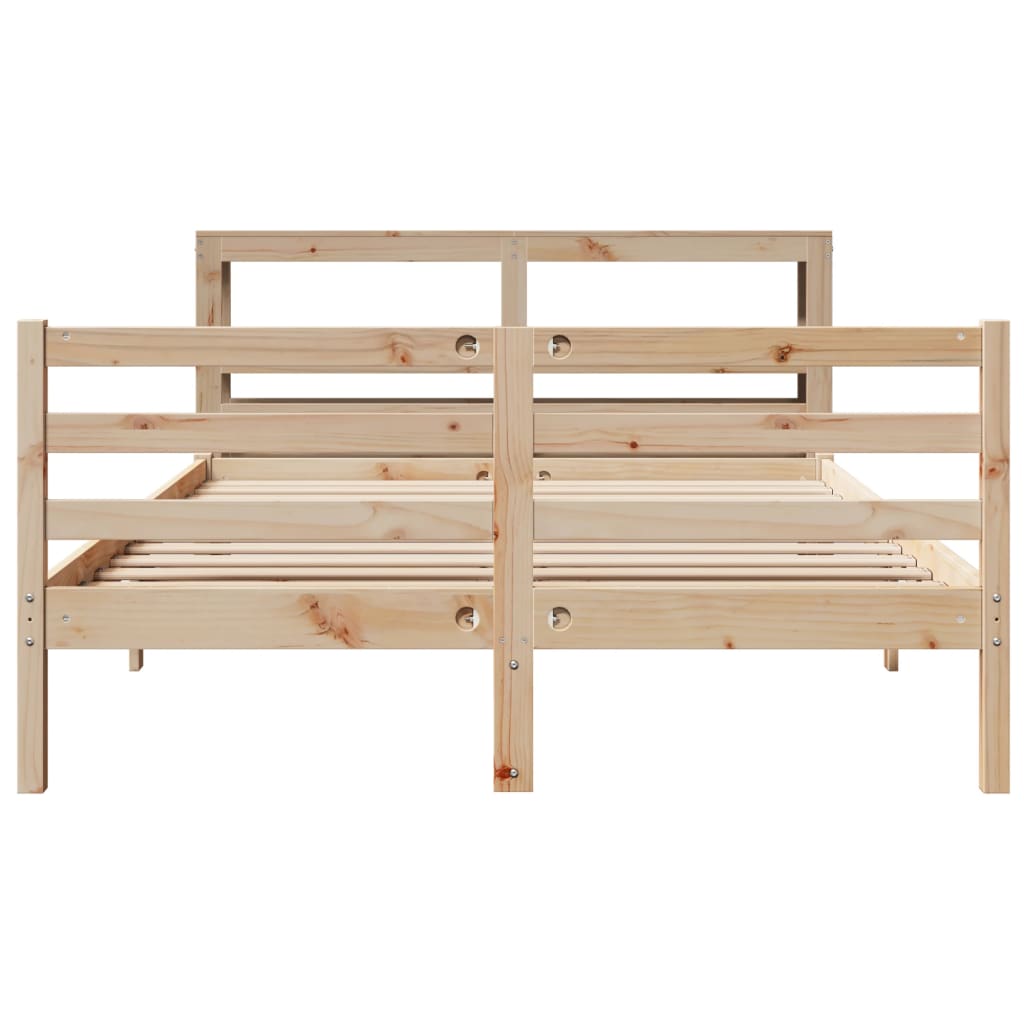 Cadre de lit sans matelas 120x190 cm bois de pin massif