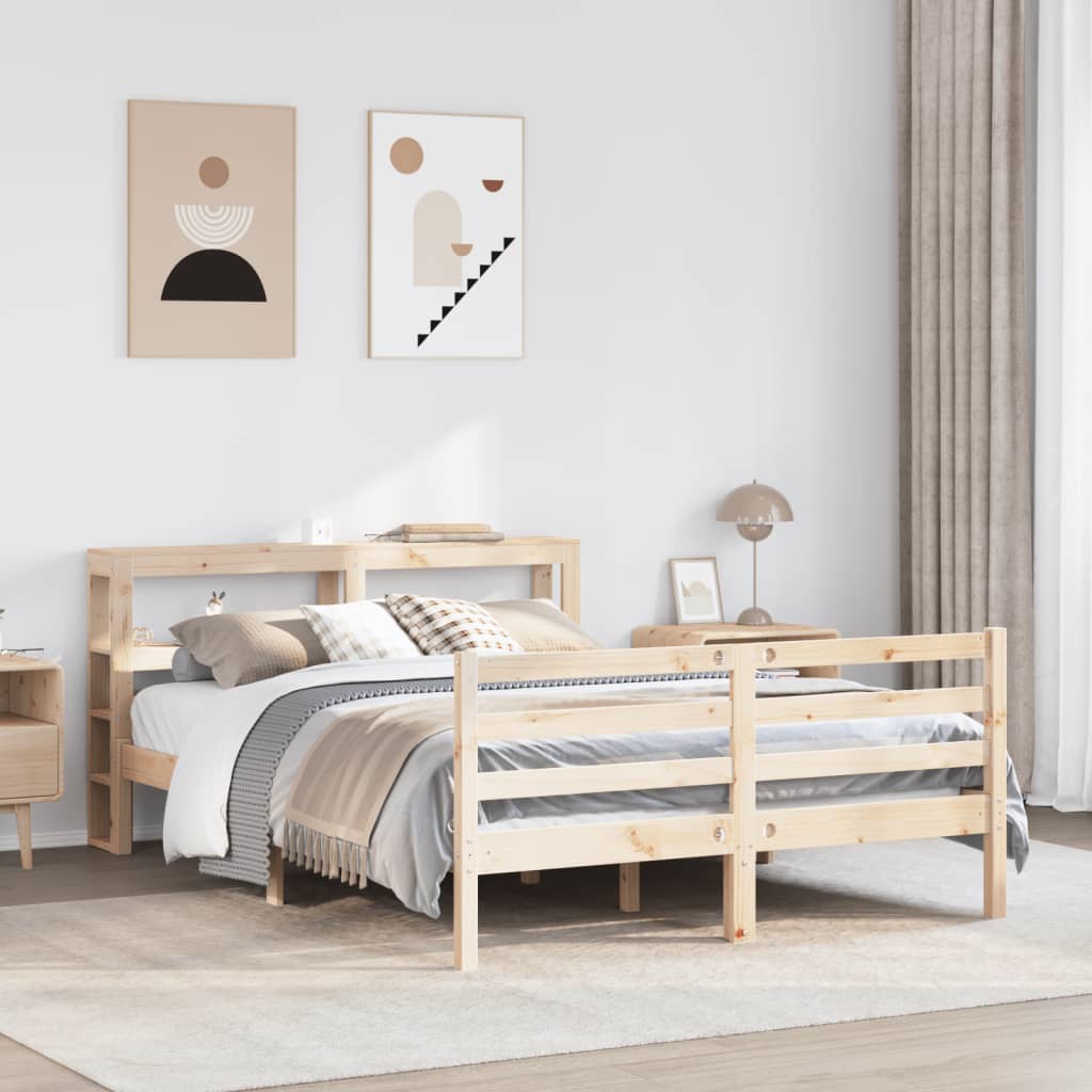 Cadre de lit sans matelas 120x190 cm bois de pin massif