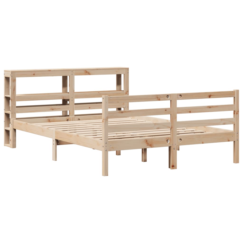 Cadre de lit sans matelas 140x190 cm bois de pin massif