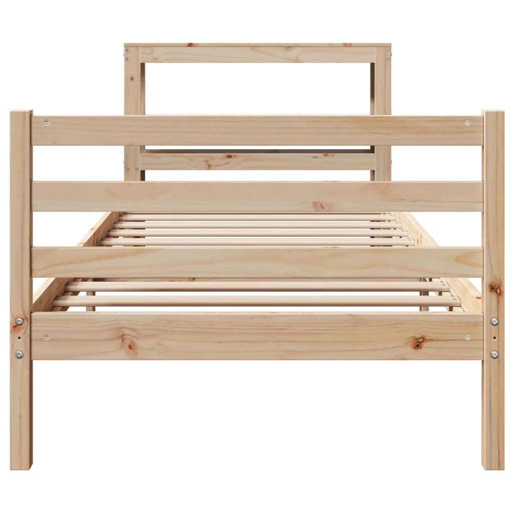 Cadre de lit sans matelas 100x200 cm bois massif de pin