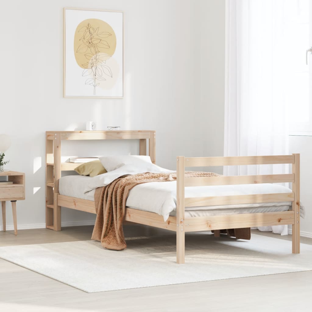 Cadre de lit sans matelas 100x200 cm bois massif de pin