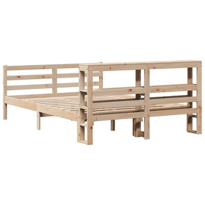 Cadre de lit sans matelas 140x200 cm bois massif de pin