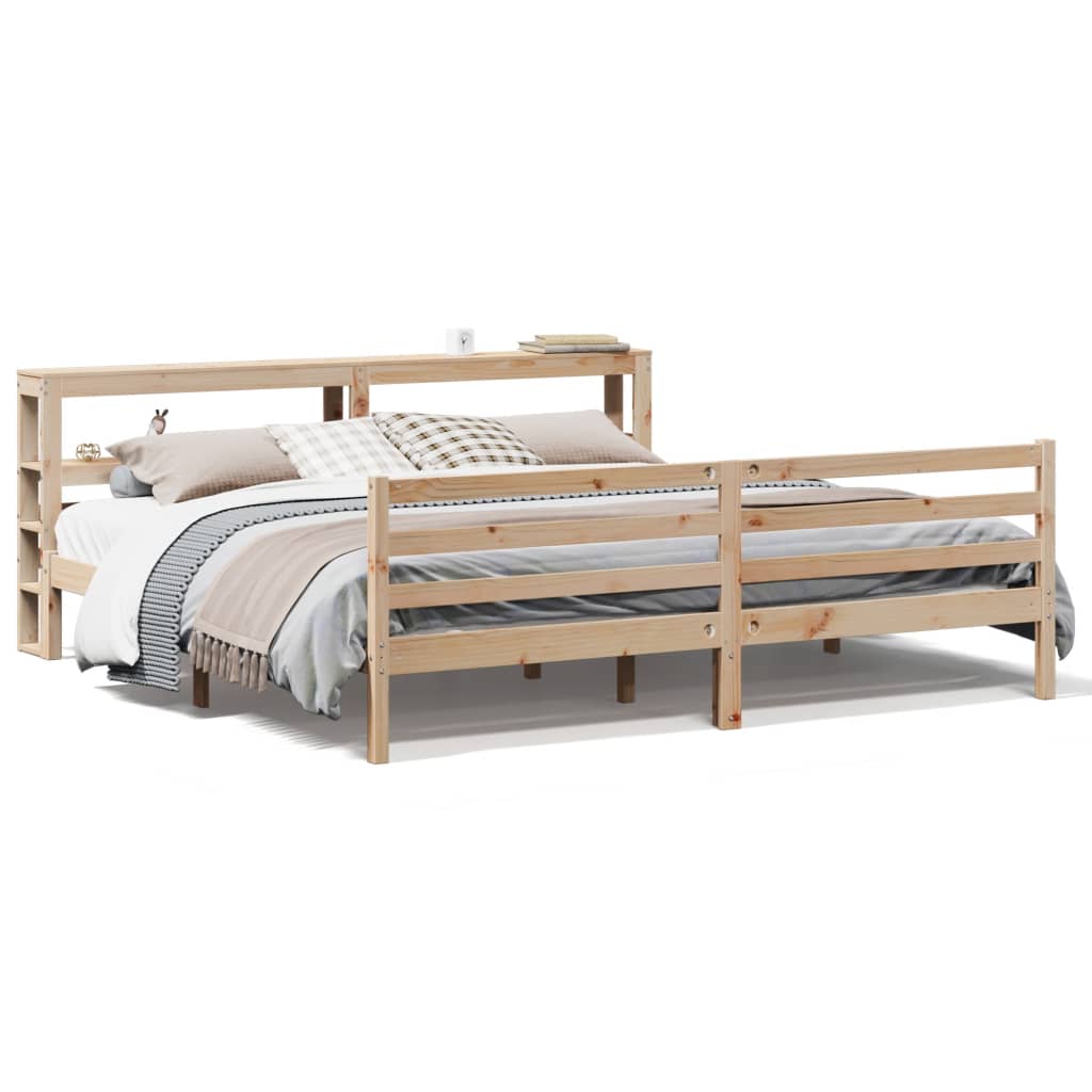 Cadre de lit sans matelas 180x200 cm bois massif de pin