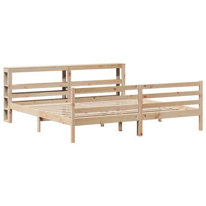 Cadre de lit sans matelas 180x200 cm bois massif de pin