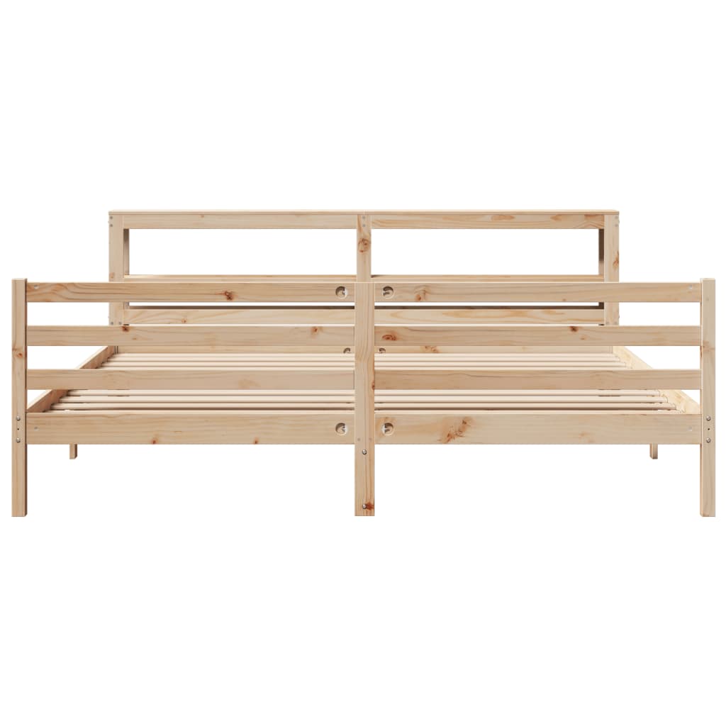 Cadre de lit sans matelas 180x200 cm bois massif de pin