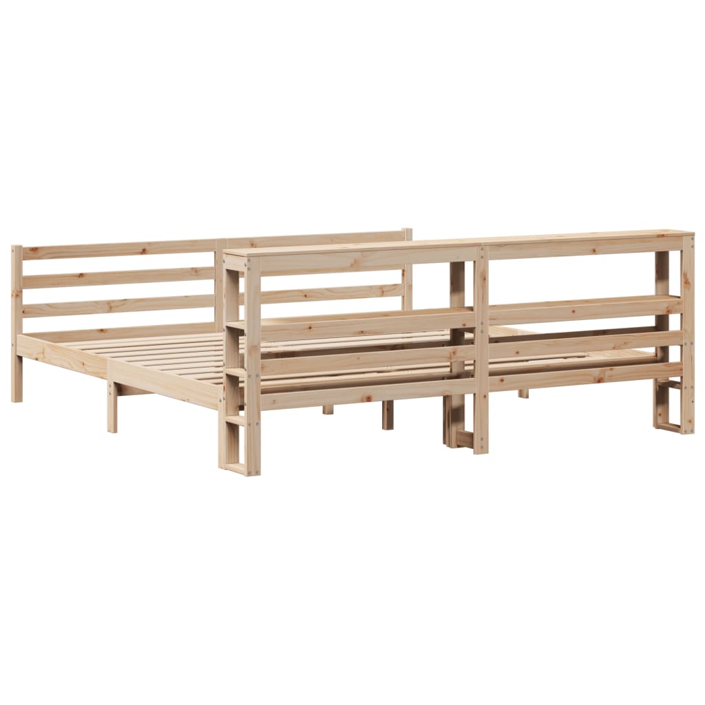 Cadre de lit sans matelas 180x200 cm bois massif de pin