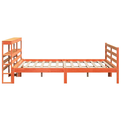 Cadre de lit sans matelas cire marron 180x200cm bois pin massif