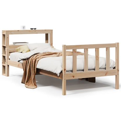 Cadre de lit sans matelas 75x190 cm bois de pin massif