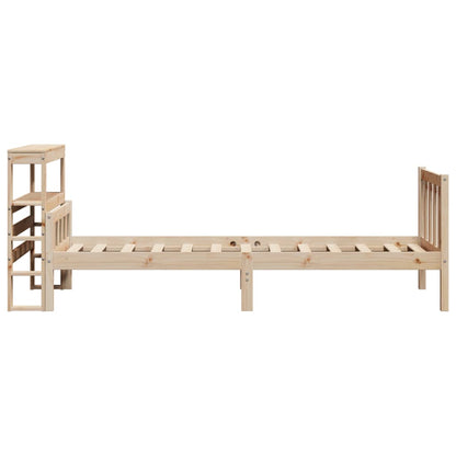 Cadre de lit sans matelas 75x190 cm bois de pin massif