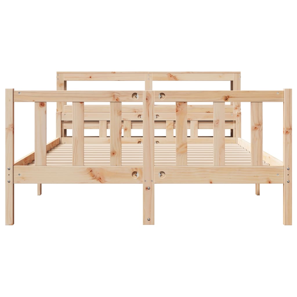 Cadre de lit sans matelas 120x190 cm bois de pin massif