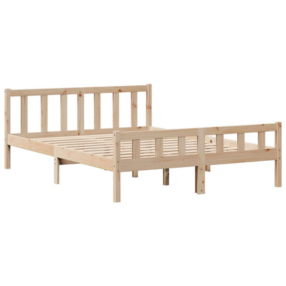 Cadre de lit sans matelas 120x190 cm bois de pin massif