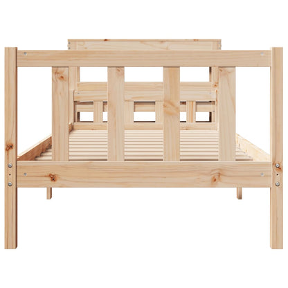 Cadre de lit sans matelas 100x200 cm bois massif de pin