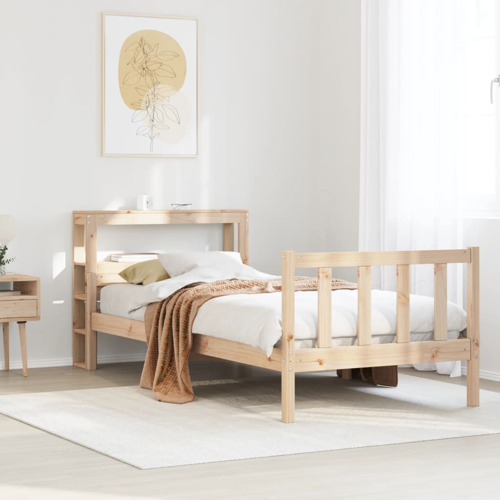 Cadre de lit sans matelas 100x200 cm bois massif de pin