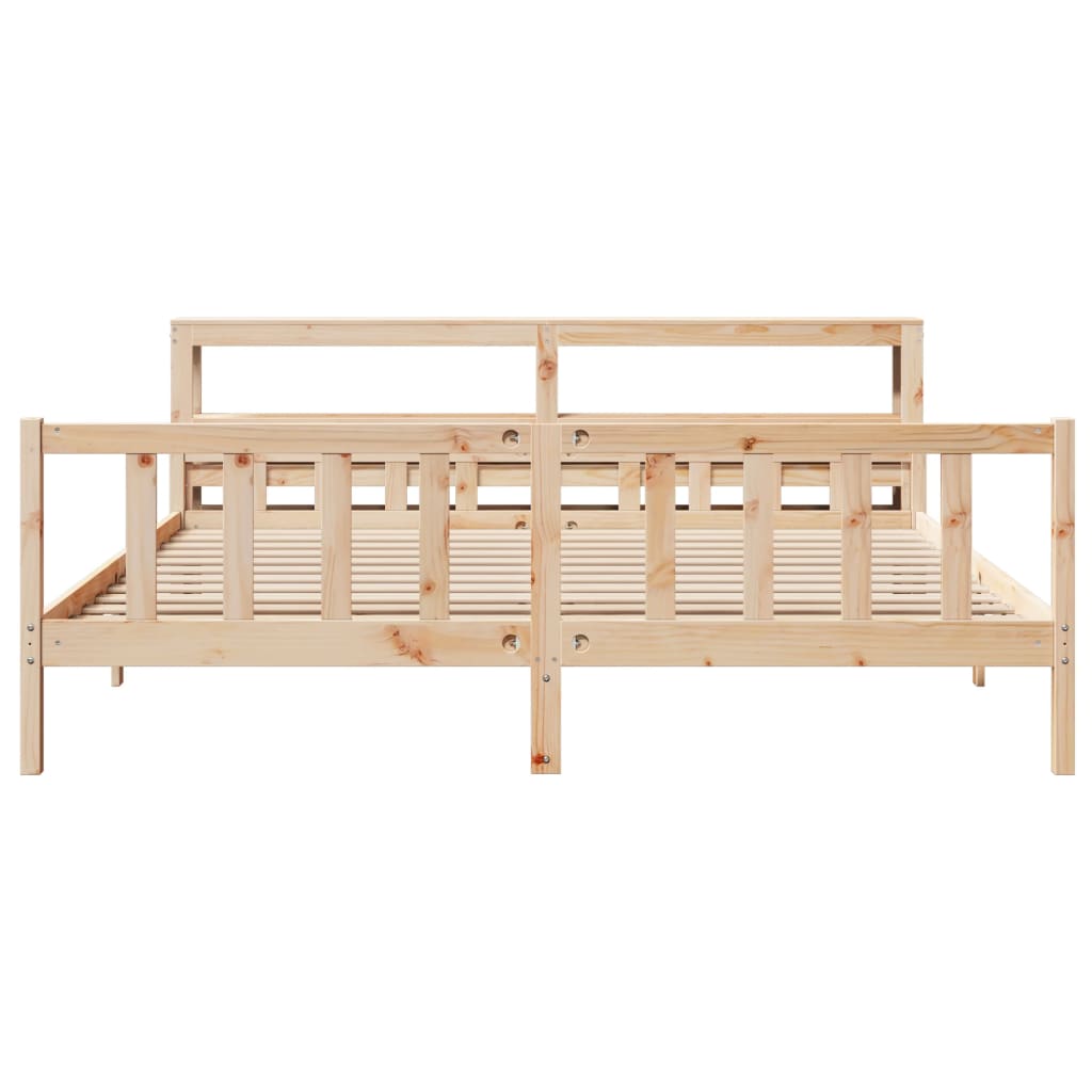 Cadre de lit sans matelas 180x200 cm bois massif de pin