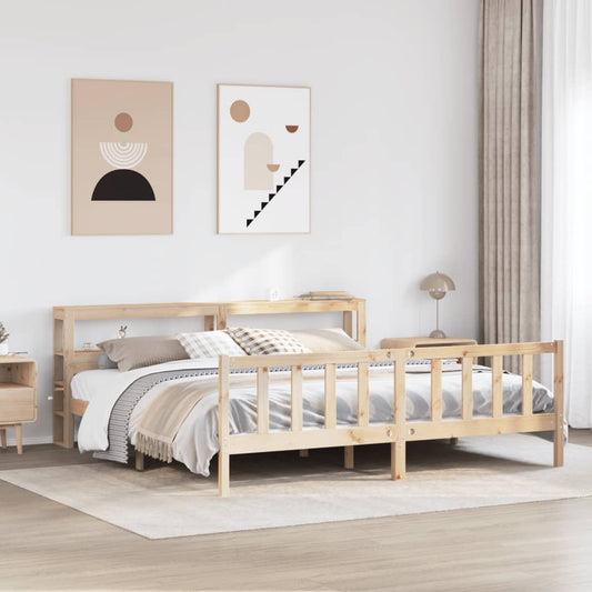 Cadre de lit sans matelas 180x200 cm bois massif de pin