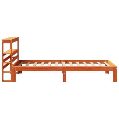 Cadre de lit sans matelas cire marron 75x190 cm bois pin massif