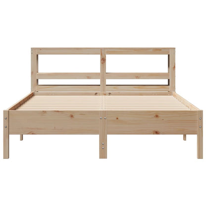 Cadre de lit sans matelas 160x200 cm bois massif de pin