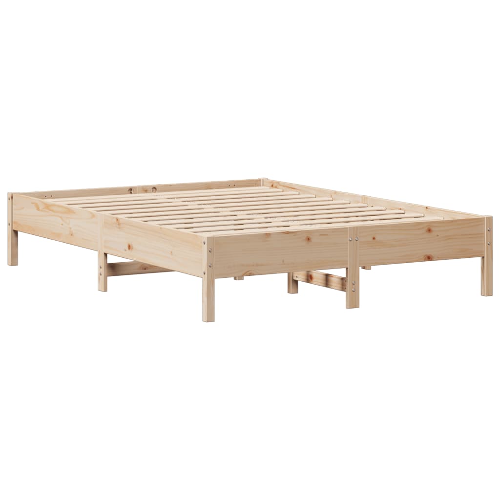 Cadre de lit sans matelas 160x200 cm bois massif de pin