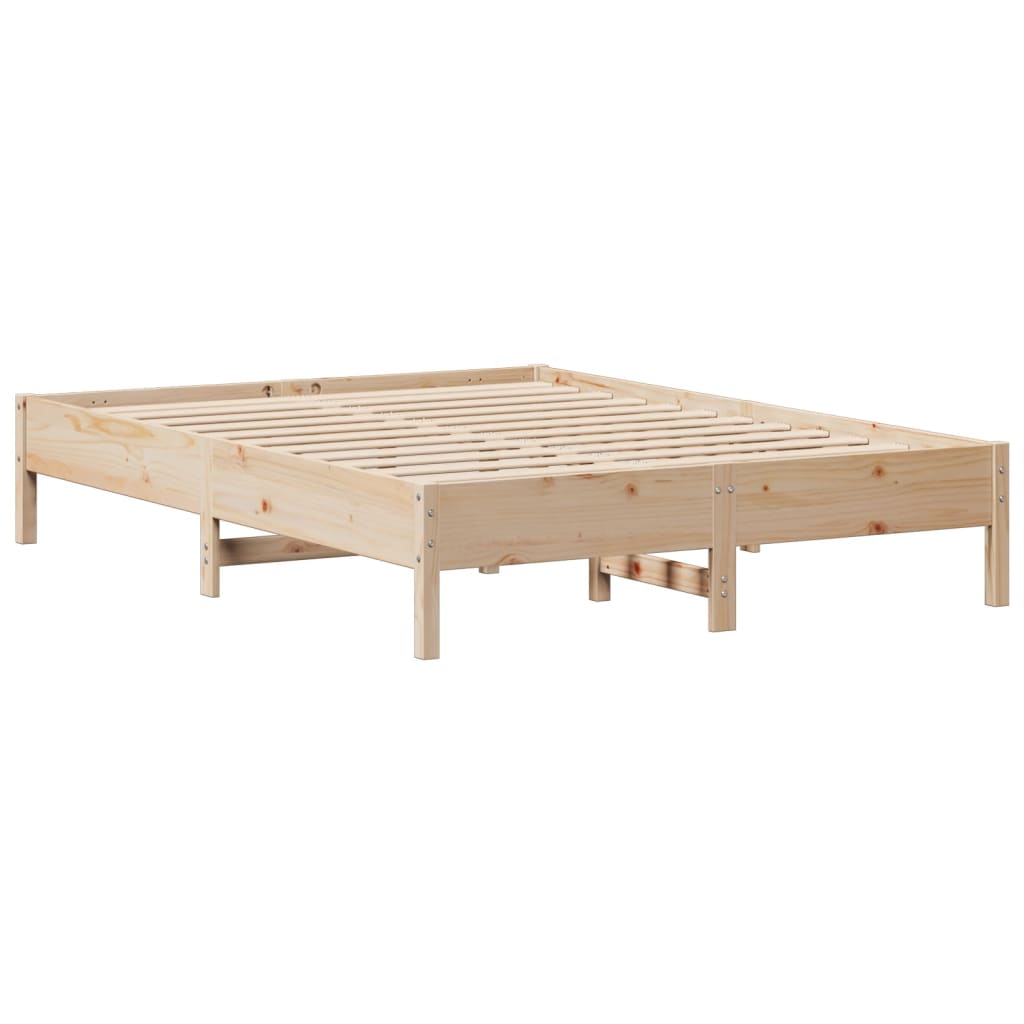 Cadre de lit sans matelas 140x200 cm bois massif de pin