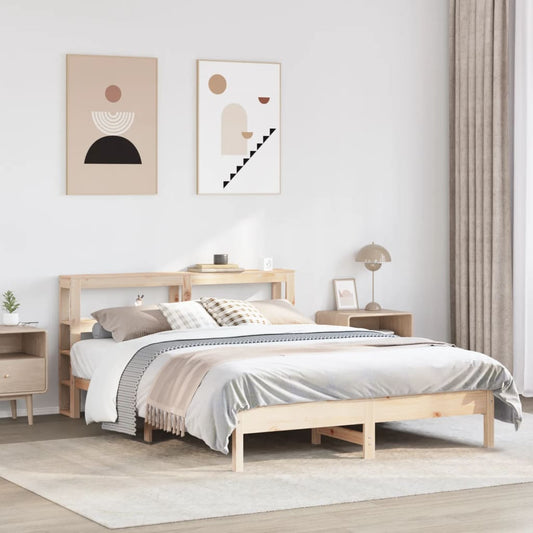 Cadre de lit sans matelas 140x200 cm bois massif de pin