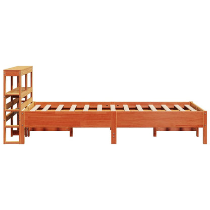 Cadre de lit sans matelas cire marron 120x200cm bois pin massif