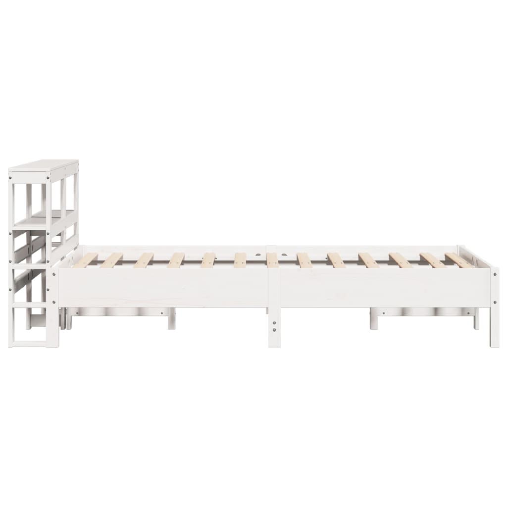 Cadre de lit sans matelas blanc 100x200 cm bois de pin massif