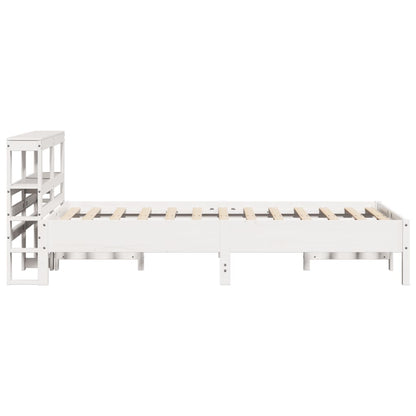 Cadre de lit sans matelas blanc 75x190 cm bois de pin massif