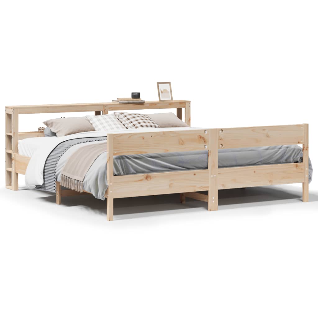 Cadre de lit sans matelas 180x200 cm bois massif de pin