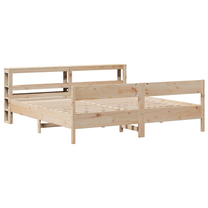 Cadre de lit sans matelas 180x200 cm bois massif de pin