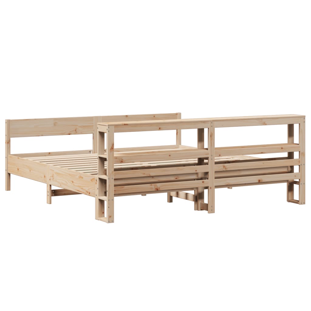 Cadre de lit sans matelas 180x200 cm bois massif de pin