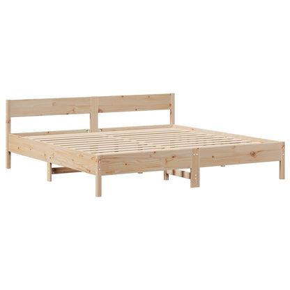 Cadre de lit sans matelas 180x200 cm bois massif de pin